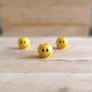 Holzperle 12 mm SMILEY fröhlich No 4 gelb